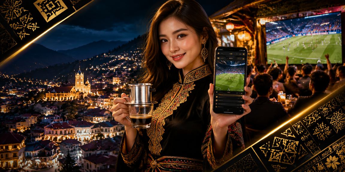 Người chơi tại Sa Pa thư giãn với cà phê và theo dõi kèo bóng đá theo cách thư giãn